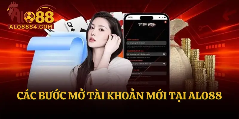 Các bước mở tài khoản mới tại ALO88